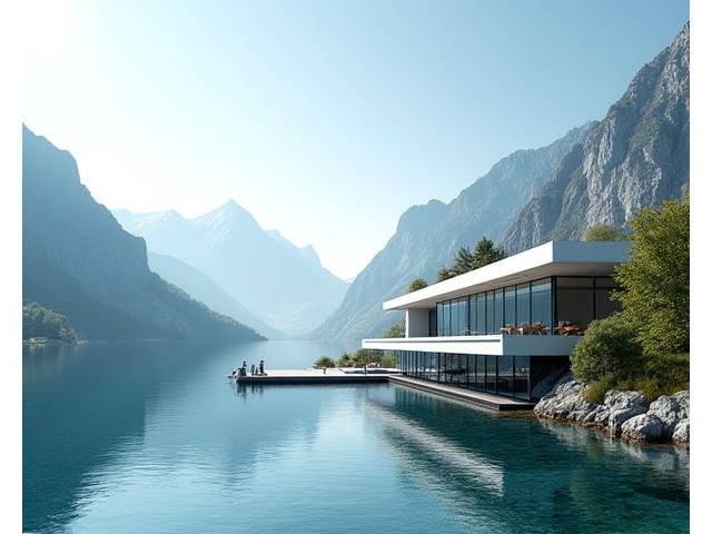 Luxury lakefront villa, Switzerland